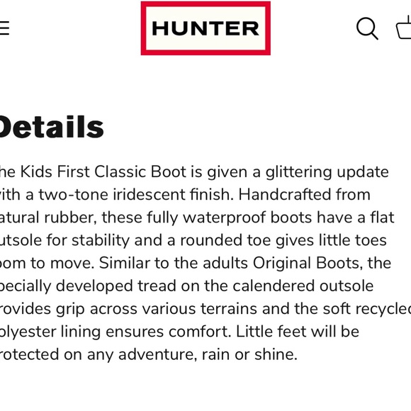 Hunter Kids First Nebula Rain Boots in Pink - Picture 7 of 7